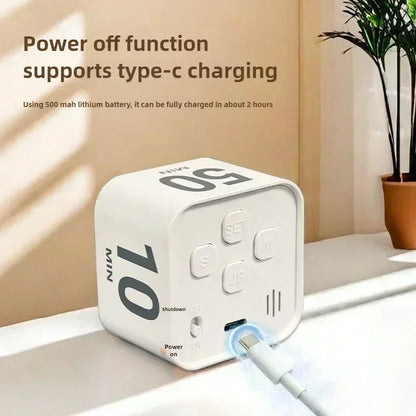 Productivity Timer Productivity Cube Timer Gravity Sensor LED Display 4 Preset Time Kids Time Management Kitchen Countdown Timer